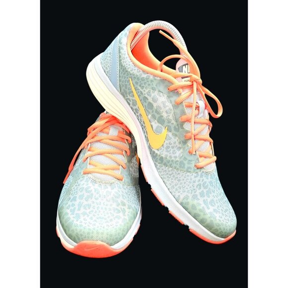 Nike Dual Fusion Womens Training Shoes Sz 9 Gray Coral Orange Athletic Sneakers - Picture 3 of 14